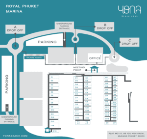 Parking at Royal Phuket Marina