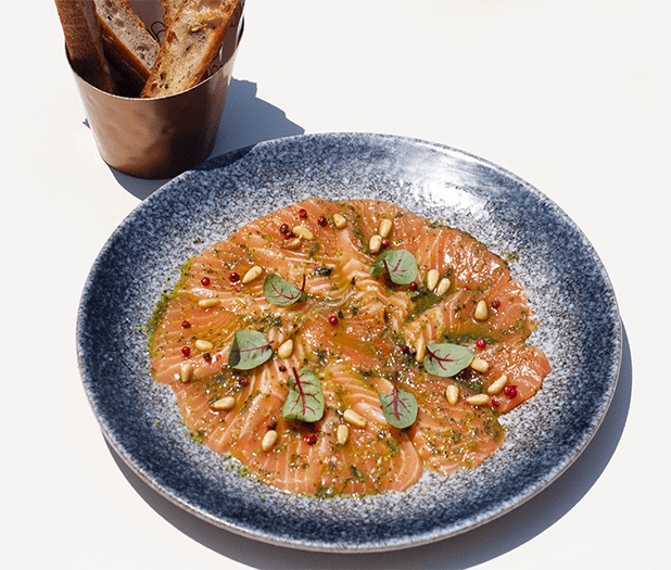 salmon carpaccio